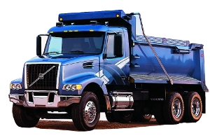 Blue dump truck